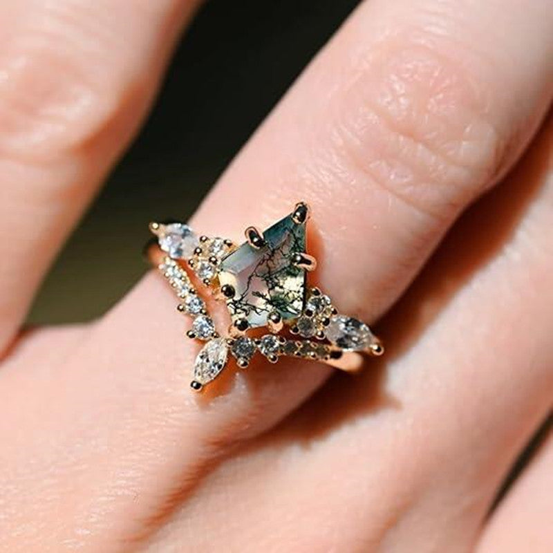 2pcs Natural Stone Fashion Rings