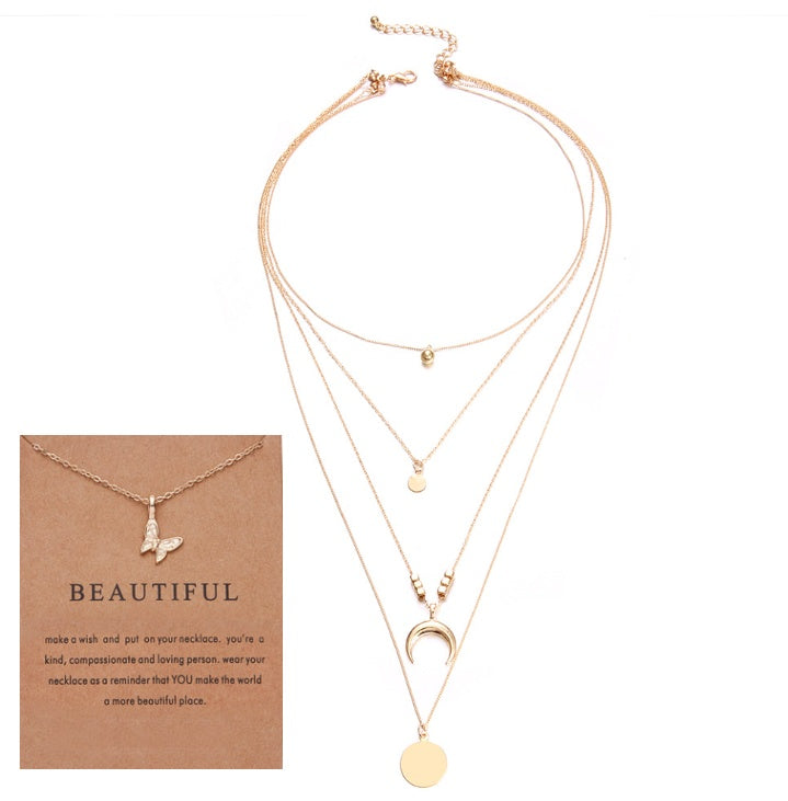 Elegant Wafer Design Women’s Necklace
