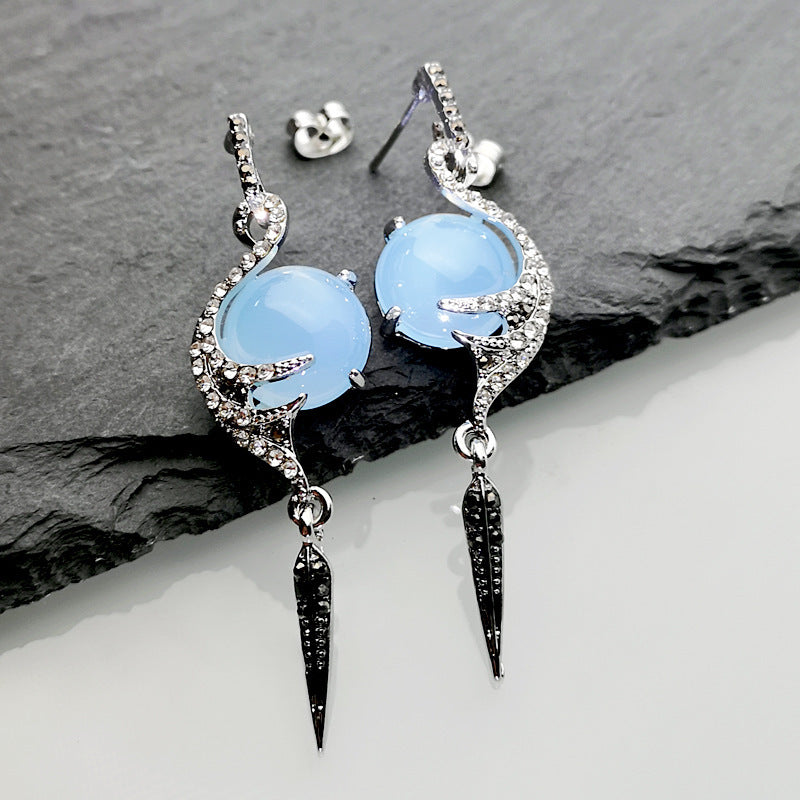 Luxury Peacock Feather Earrings for Ladies