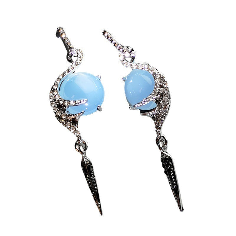 Luxury Peacock Feather Earrings for Ladies