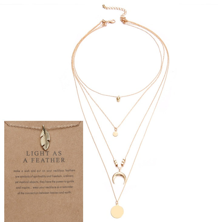 Elegant Wafer Design Women’s Necklace