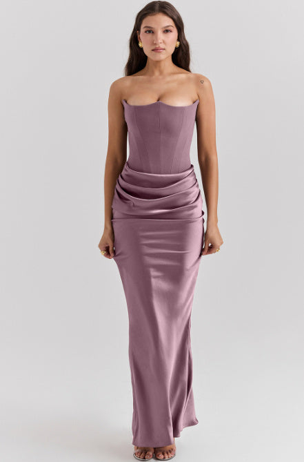 Women’s Strapless Evening Maxi Dress
