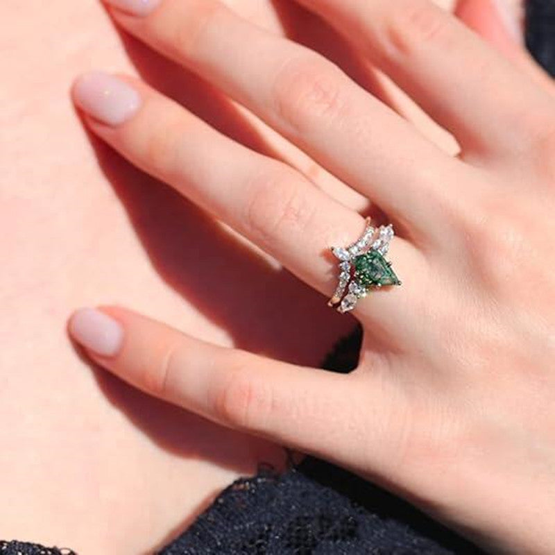 2pcs Natural Stone Fashion Rings