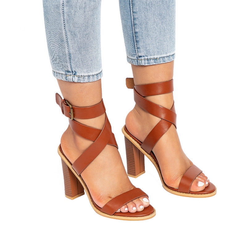 Plus Size Block Heel Sandals for Women – Trendy & Comfortable
