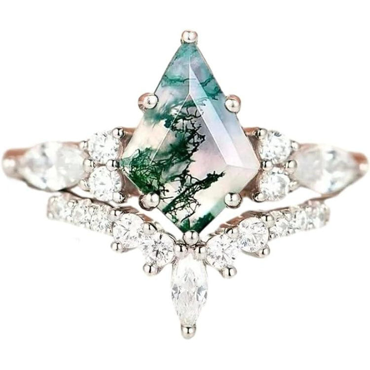 2pcs Natural Stone Fashion Rings