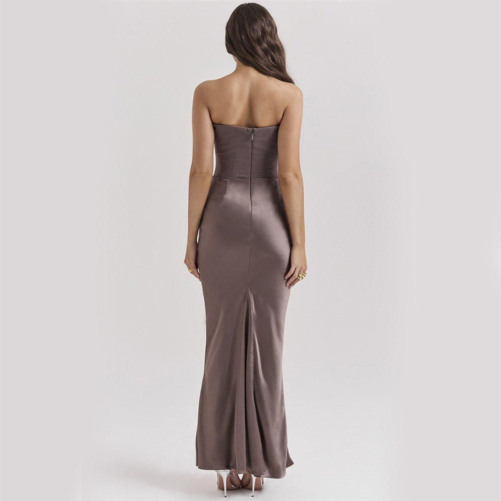Women’s Strapless Evening Maxi Dress